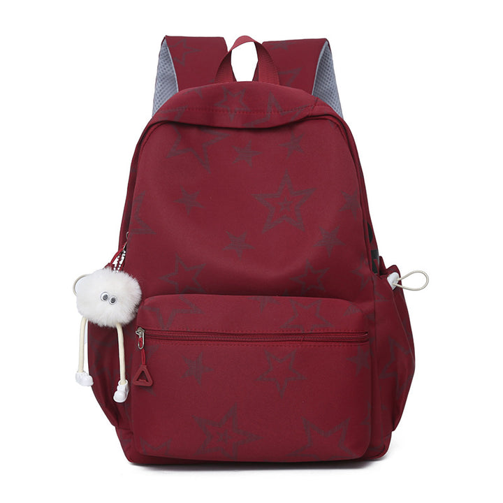 Star-Embellished Casual Backpack Bowlift
