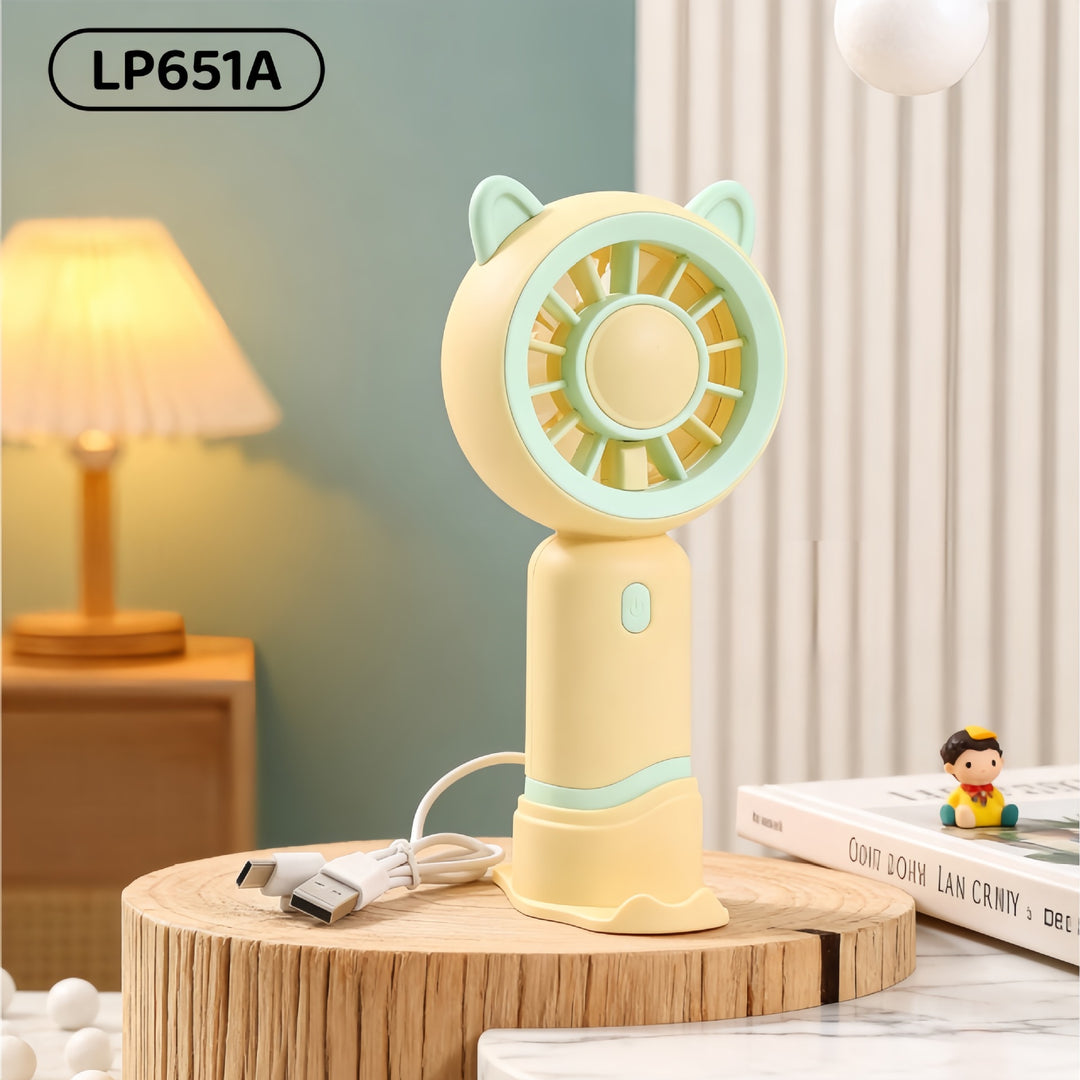 Portable handheld fan with cute animal design Bowlift