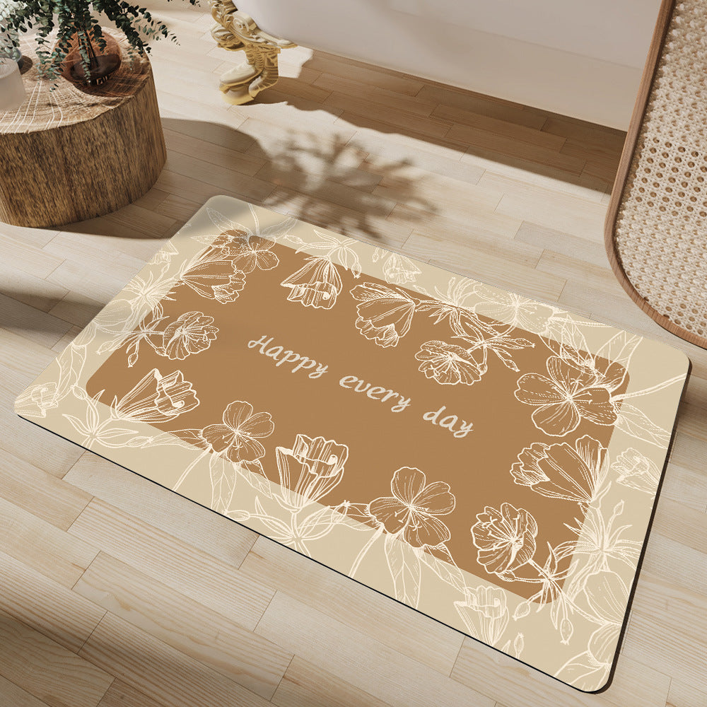 Non-Slip Abstract Design Bath Mat Bowlift