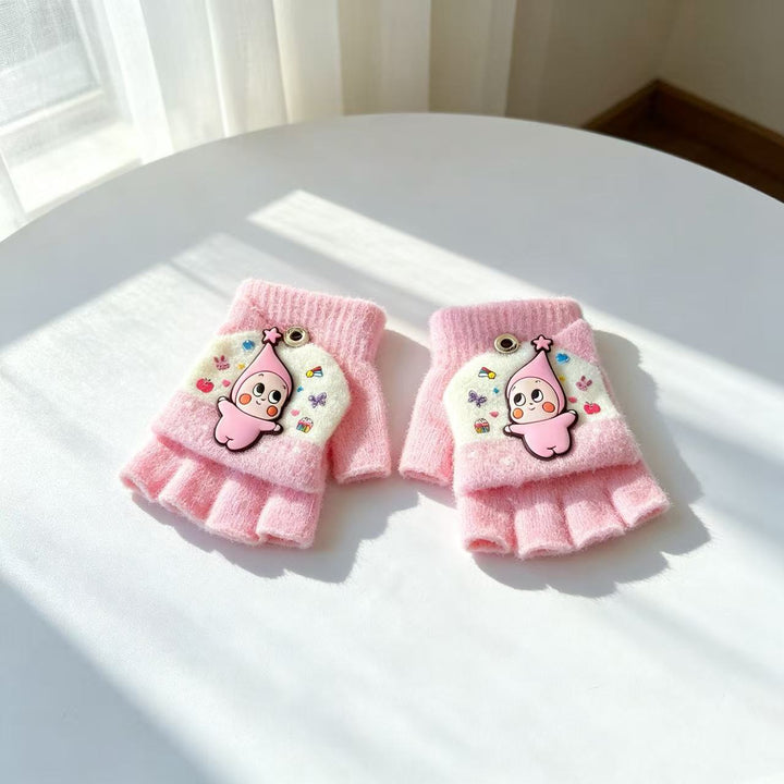 Cute Cartoon-Themed Fingerless Gloves Bowlift