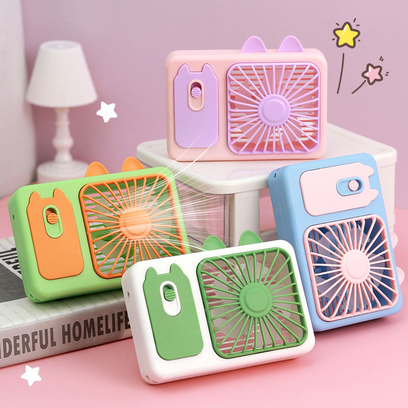 Cute Cat-Themed Portable Desk Fan Bowlift