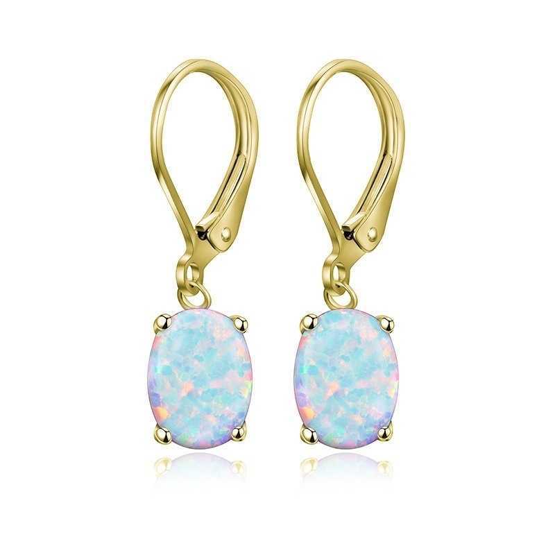 Opal-Embellished Dangle Earrings Bowlift