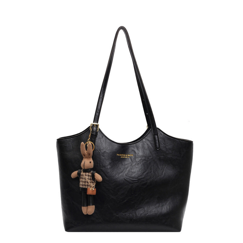 Elegant Distressed Leather Tote Bag Bowlift
