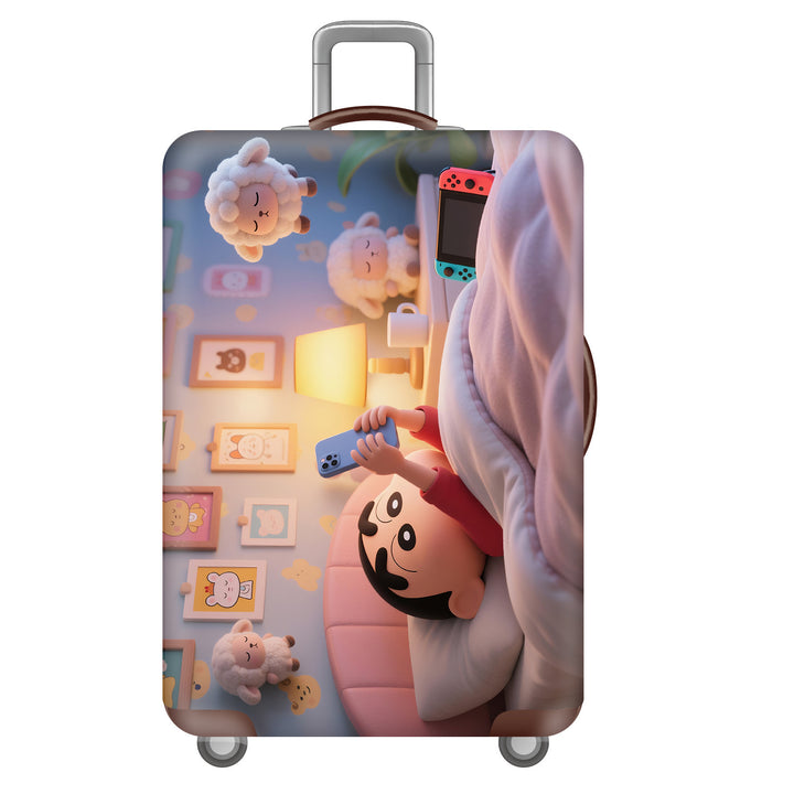 Unisex hard-shell suitcase with cheerful dinosaur motif Bowlift
