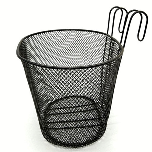 mesh front bicycle basket with over-the-handlebar hooks Bowlift