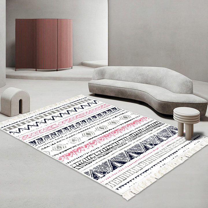 Decorative Geometric Pattern Area Rug Bowlift
