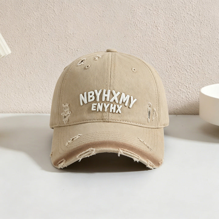 Men's Casual Distressed Textured Baseball Cap Bowlift