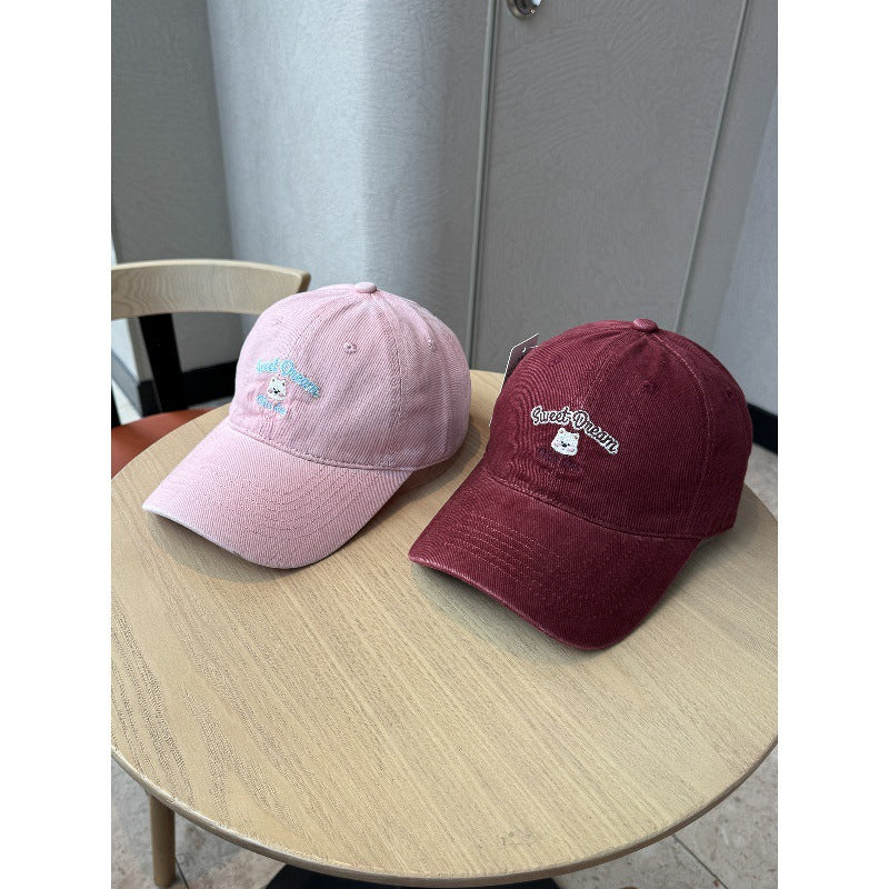 Women's Playful Embroidered Cap Bowlift
