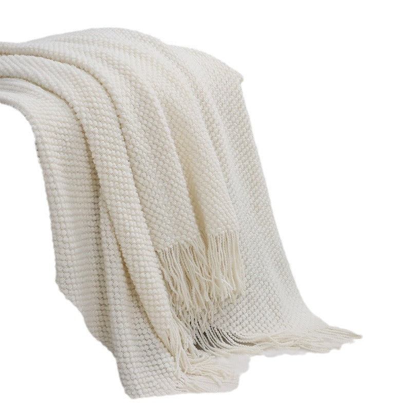 Cozy Knitted Throw Blanket Bowlift