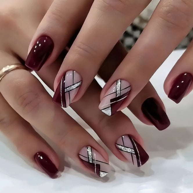 Geometric Nail Art Design Bowlift