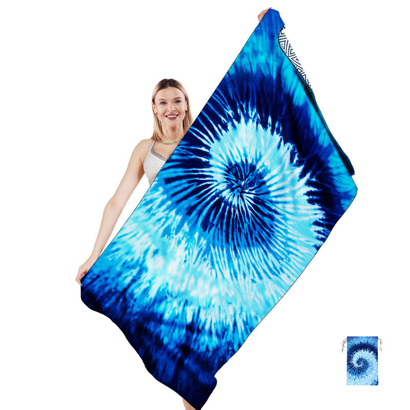 Multifunctional beach towel in creative mandala design Bowlift