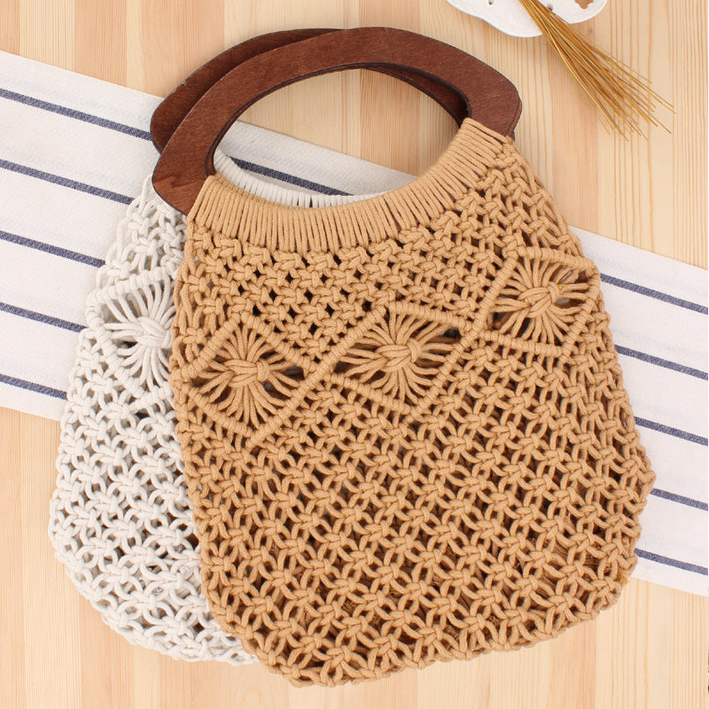 Handcrafted Macrame Beach Bag Bowlift