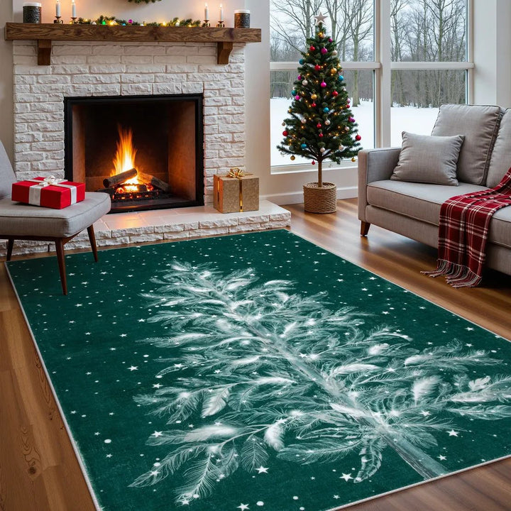 BowLift | Christmas Rug - Crystal Velvet Living Room Bedroom Non-Slip And Stain-Resistant Rug