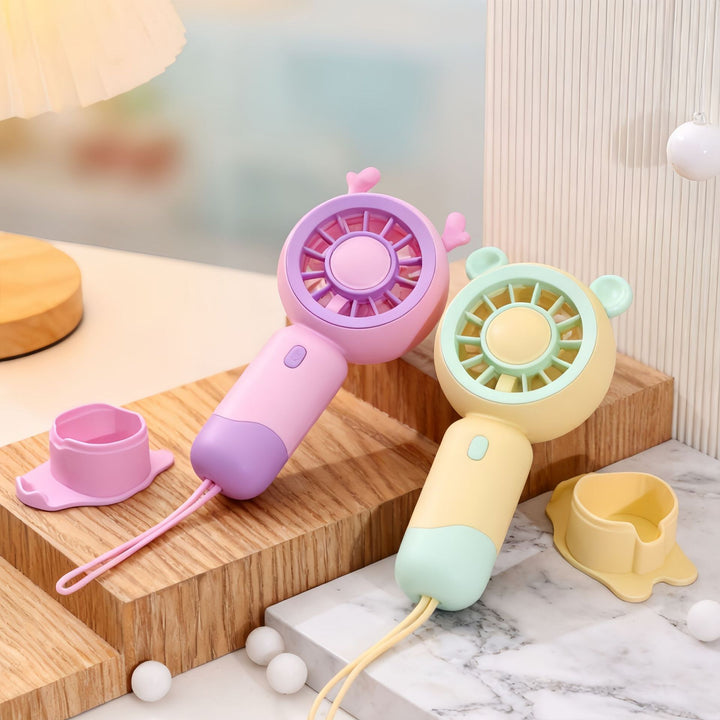 Women's portable hand fan with cute cat design Bowlift