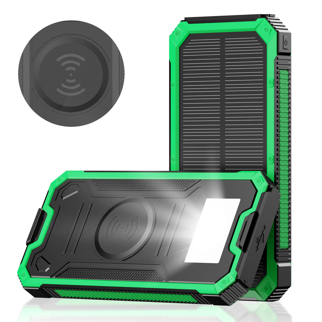 Solar-powered power bank with fast charging function and wireless charging option Bowlift