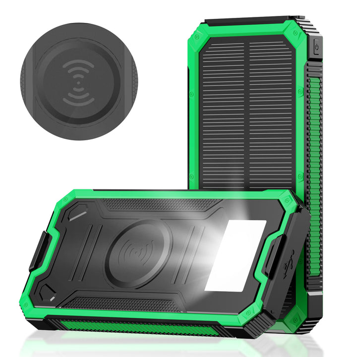 Solar-powered power bank with fast charging function and wireless charging option Bowlift