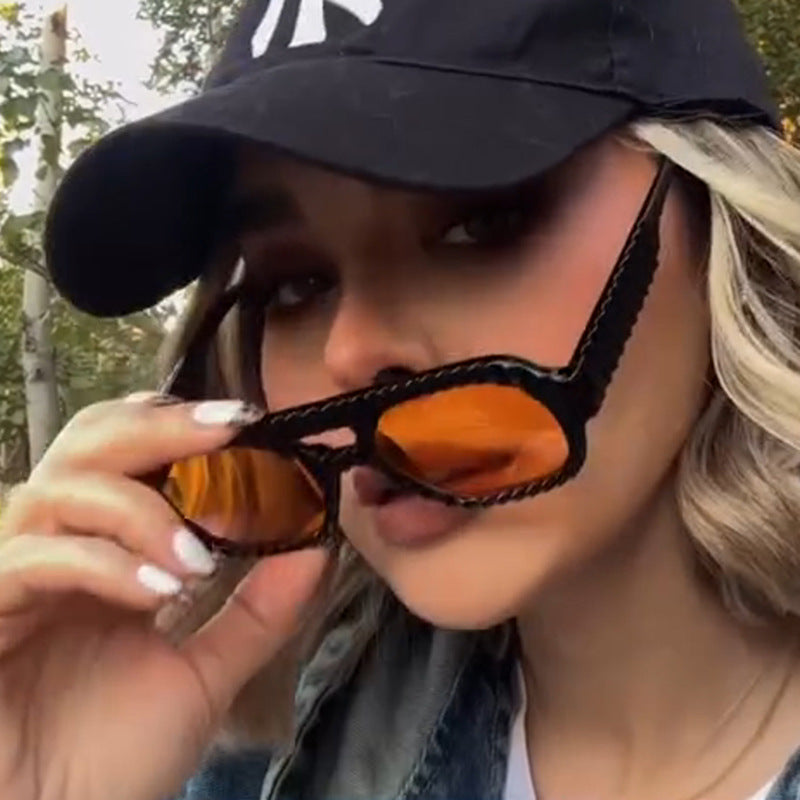 Women's geometric sunglasses with sophisticated structural design Bowlift
