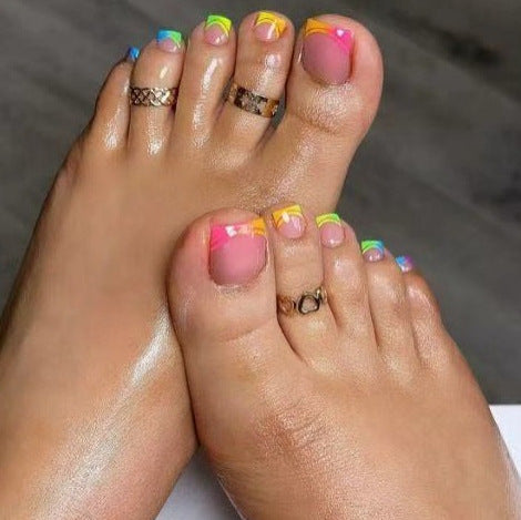 Vibrant Decorative Toe Nail Art Bowlift