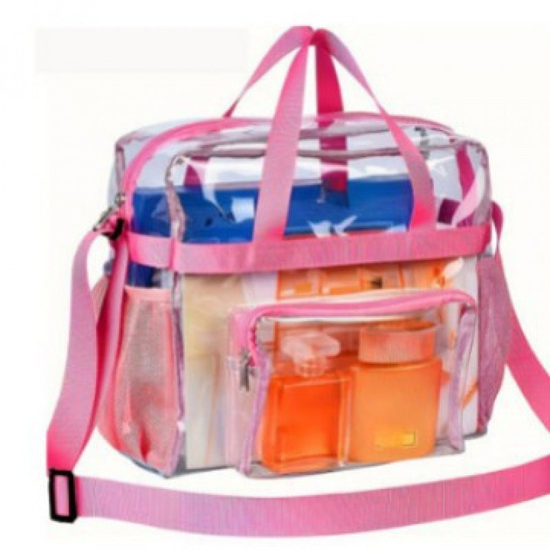 Transparent Handbag with Textured Design Bowlift