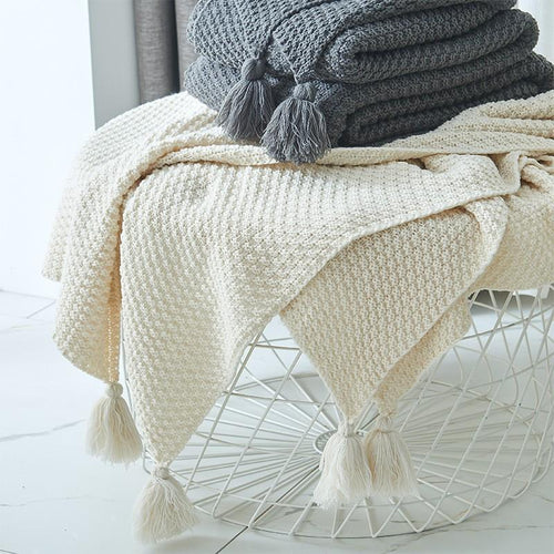 Cozy Woven Throw Blanket Bowlift