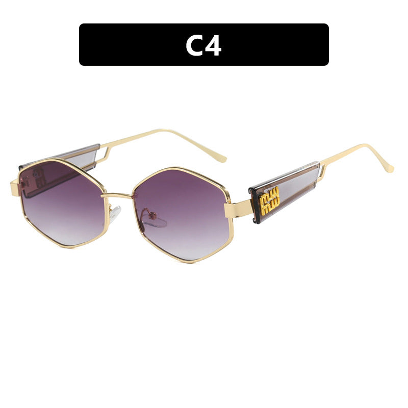 Women's geometric sunglasses with fashionable design and UV protection Bowlift