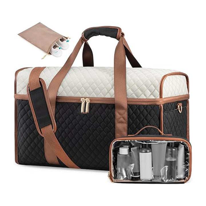 Versatile travel bag with integrated cosmetics compartment Bowlift