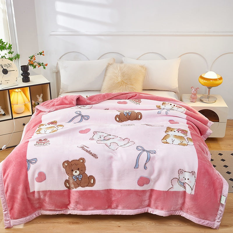 Decorative Fleece Throw Blanket Bowlift