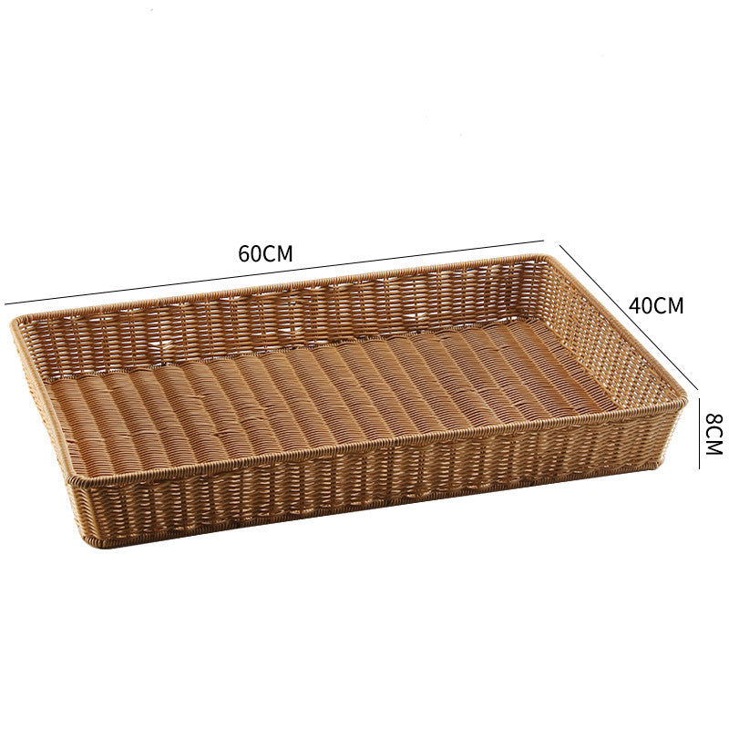 Handwoven Rectangular Storage Tray Bowlift