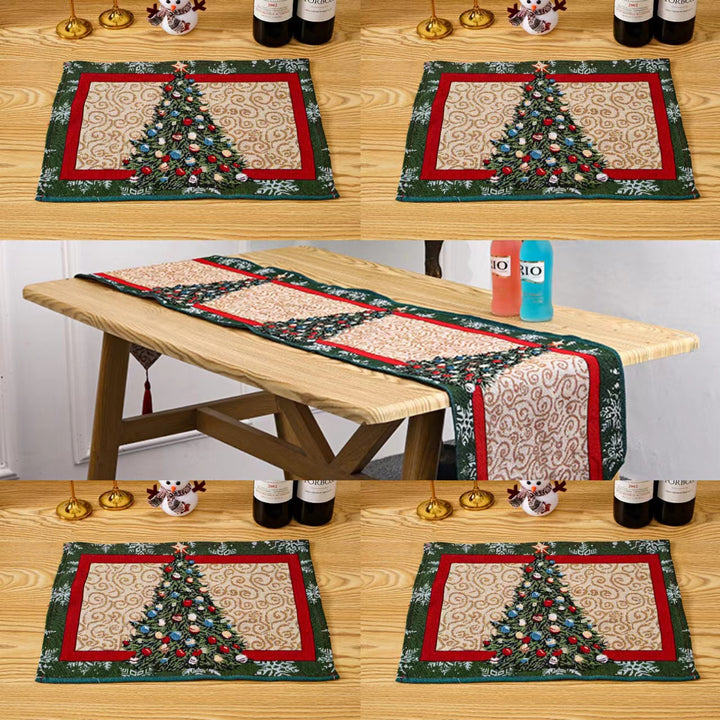 Festive tablecloth with Christmas tree motif Bowlift