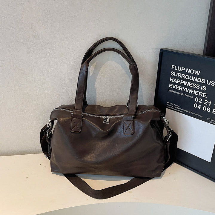 Premium Leather Weekend Travel Satchel