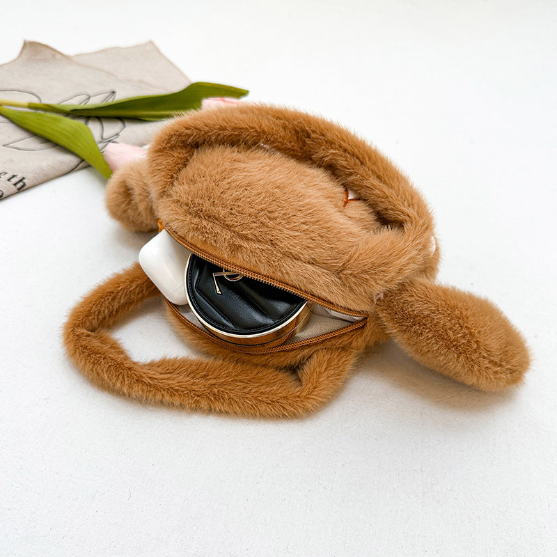 Playful plush handbag with ears and character design Bowlift