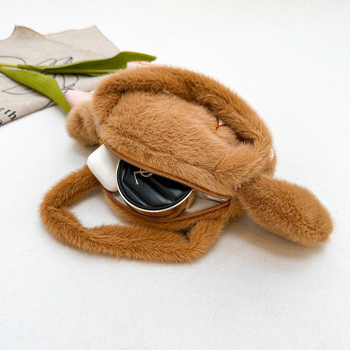 Playful plush handbag with ears and character design Bowlift