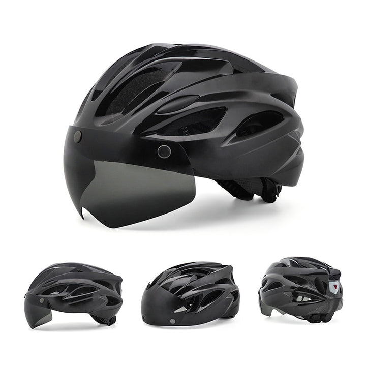 Aerodynamic Cycling Helmet with Integrated Visor Bowlift