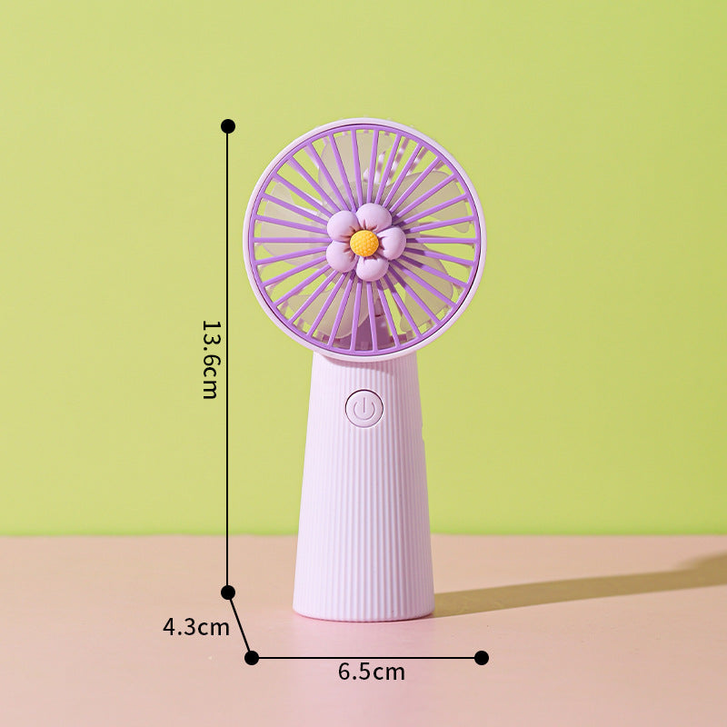 Flower-Themed Handheld Cooling Fan Bowlift