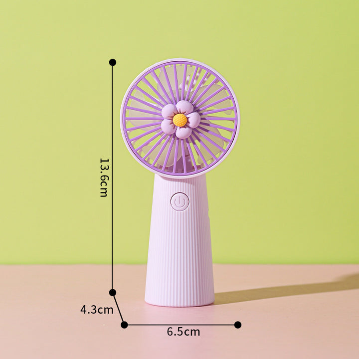 Flower-Themed Handheld Cooling Fan Bowlift