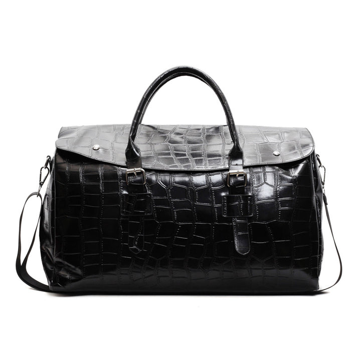 Crocodile Texture Luxury Travel Duffle Bag Bowlift