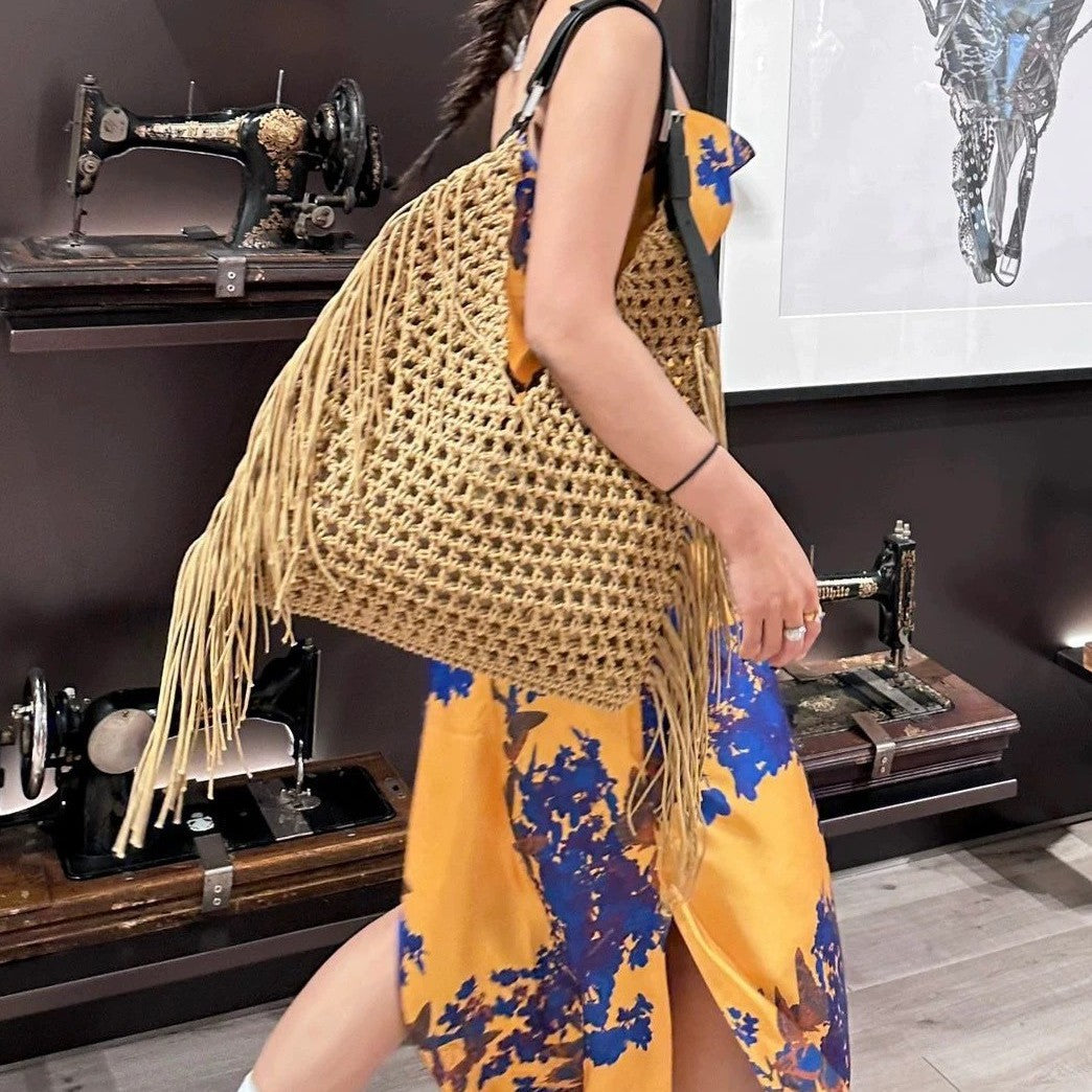 Casual Macrame Shoulder Bag Bowlift