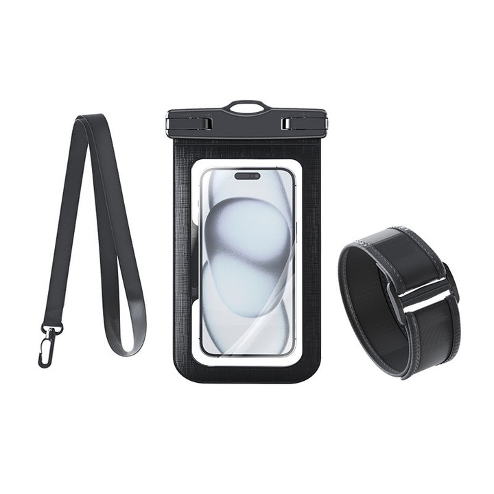 Waterproof smartphone case with adjustable carrying strap Bowlift