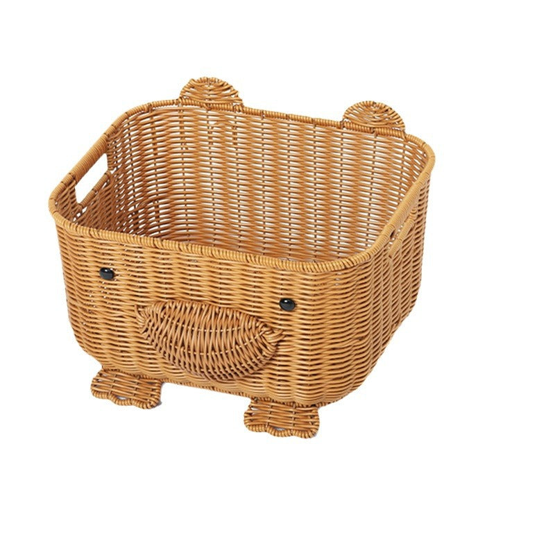 Decorative Animal-Themed Storage Basket Bowlift
