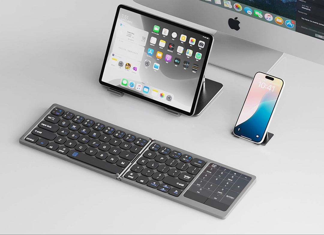 Portable Bluetooth Folding Keyboard Bowlift