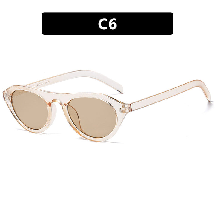 Women's fashionable sunglasses with curved frame and protective UV filter Bowlift