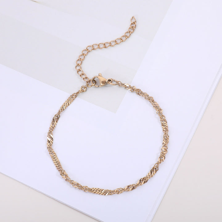 Textured Twisted Chain Bracelet Bowlift