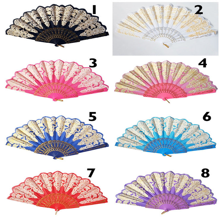 Women's fan with exquisite filigree ornamentation Bowlift