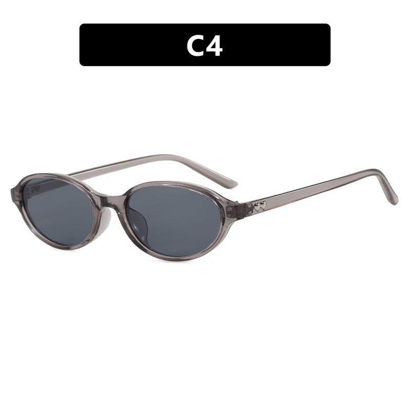 Women's fashionable sunglasses with oval frame and UV protection Bowlift