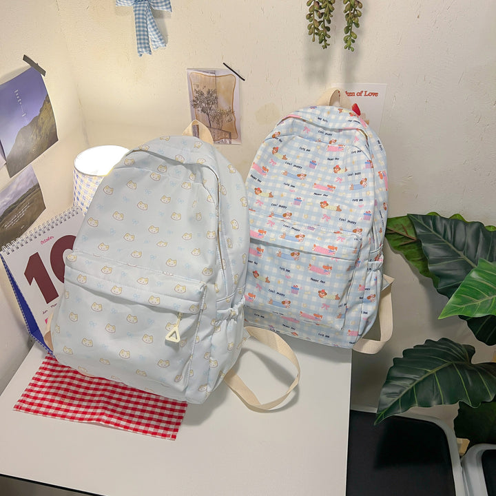 Cute backpack with embroidered cat motif Bowlift