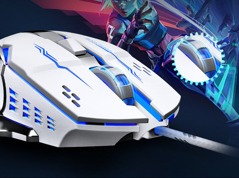 High-Precision Gaming Mouse with Adjustable DPI Bowlift