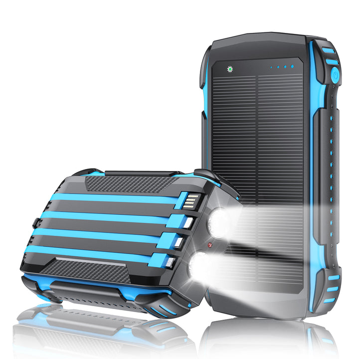 Robust Solar Power Bank with Integrated LED Lighting Bowlift