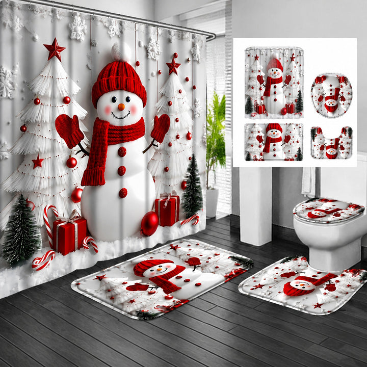 Snowman-Themed Bathroom Decor Set Bowlift