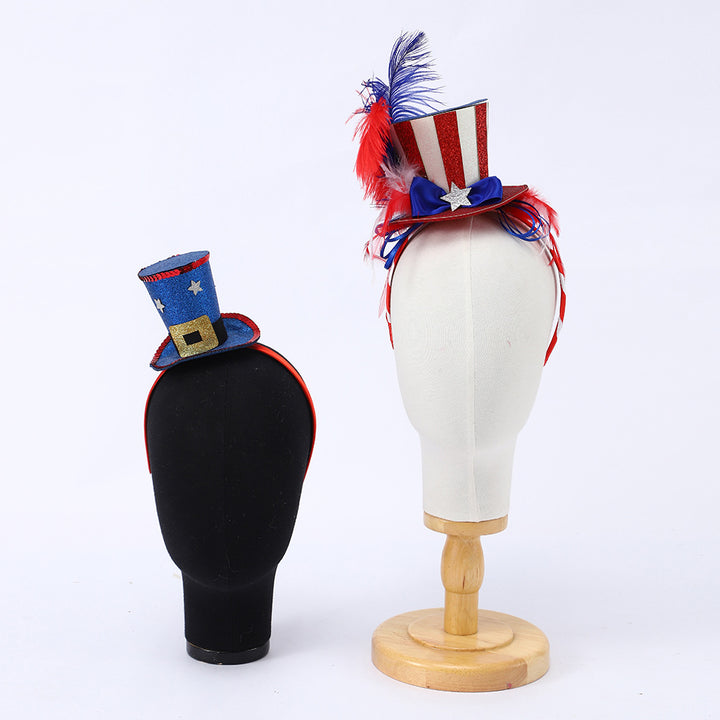Unisex nan more patriotic mini cylinder headband for carnival and themed parties Bowlift
