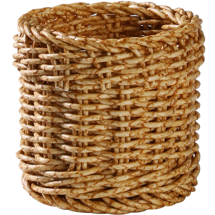 Handcrafted Round Wicker Storage Basket Bowlift
